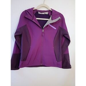 Free Tech Purple Prune Softshell Hooded Jacket Womens Size S‎